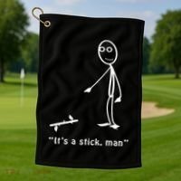 Funny ItS A Stick Man Stickman Costume Stick Figure Golf Towel thumb 1
