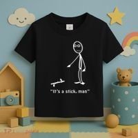 Funny ItS A Stick Man Stickman Costume Stick Figure Toddler T-Shirt thumb 3