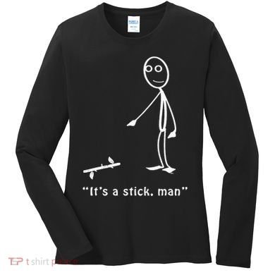 Funny ItS A Stick Man Stickman Costume Stick Figure Women's Long Sleeve Shirt
