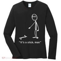Funny ItS A Stick Man Stickman Costume Stick Figure Women's Long Sleeve Shirt thumb 0