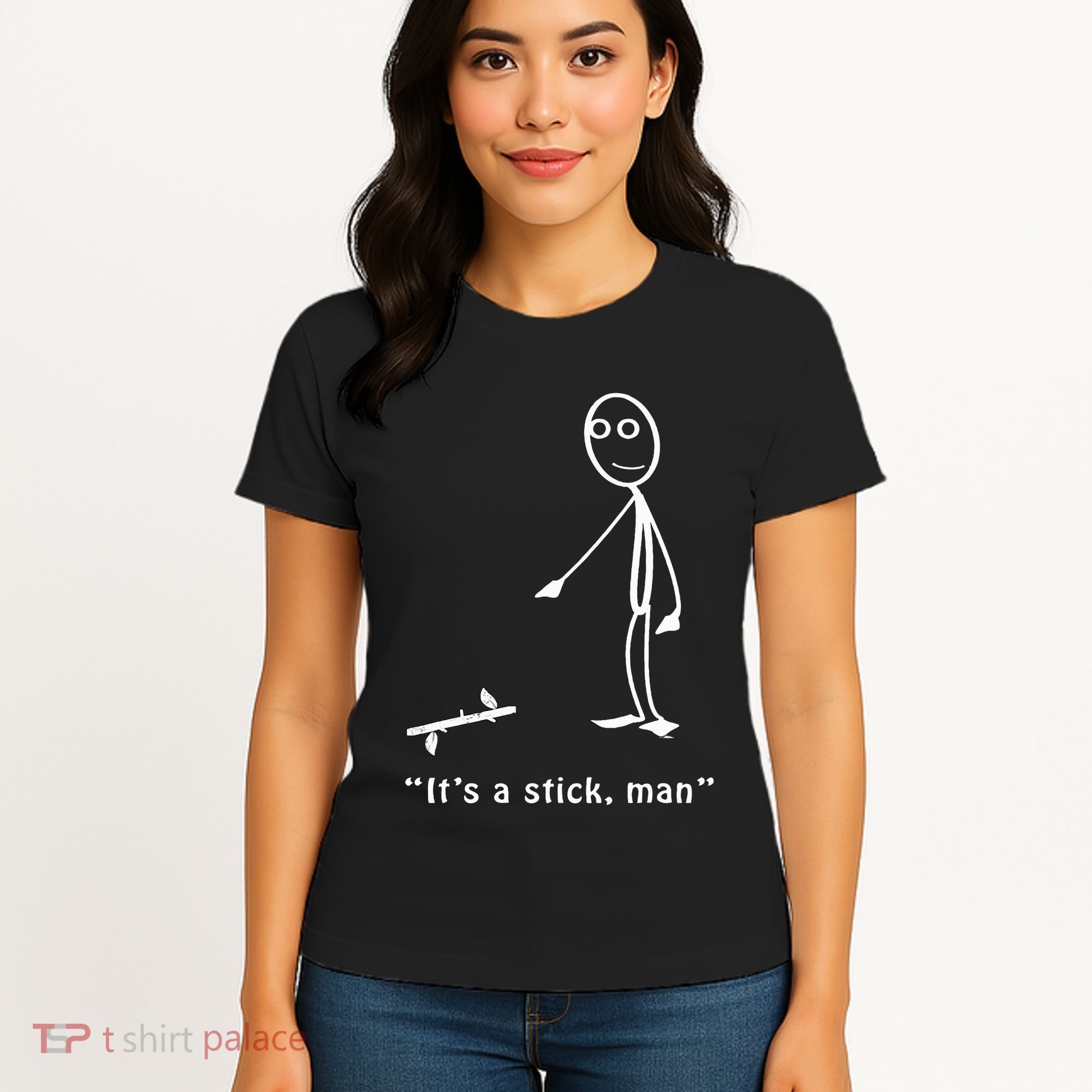 Funny ItS A Stick Man Stickman Costume Stick Figure Women's T-Shirt