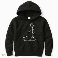 Funny ItS A Stick Man Stickman Costume Stick Figure Kids Hoodie thumb 0