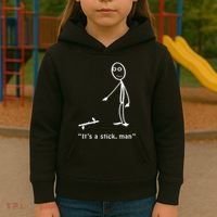 Funny ItS A Stick Man Stickman Costume Stick Figure Kids Hoodie thumb 3