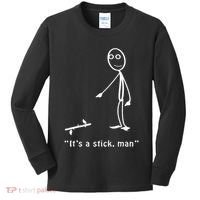 Funny ItS A Stick Man Stickman Costume Stick Figure Kids Long Sleeve Shirt thumb 0