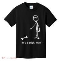 Funny ItS A Stick Man Stickman Costume Stick Figure Kids T-Shirt thumb 0