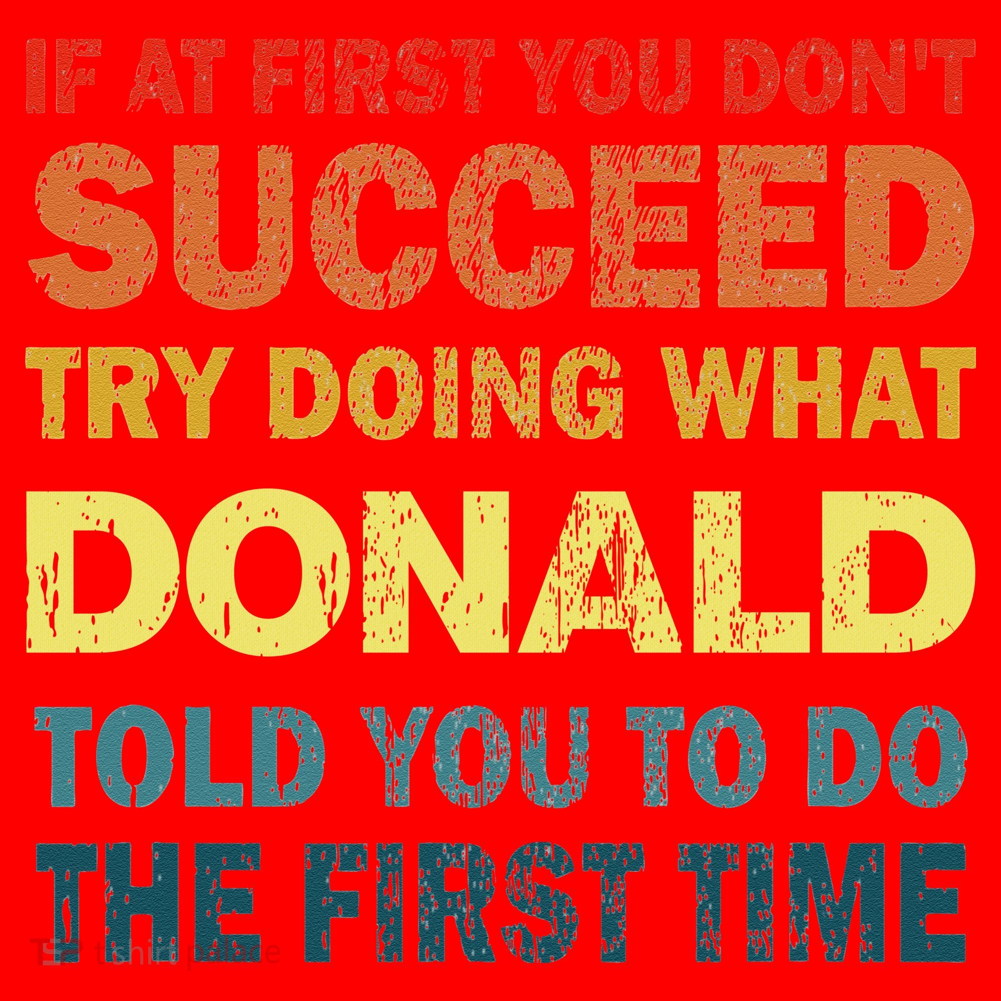 Funny If At First You Dont Succeed Try Doing What Donald Told You To Do Santa Hat