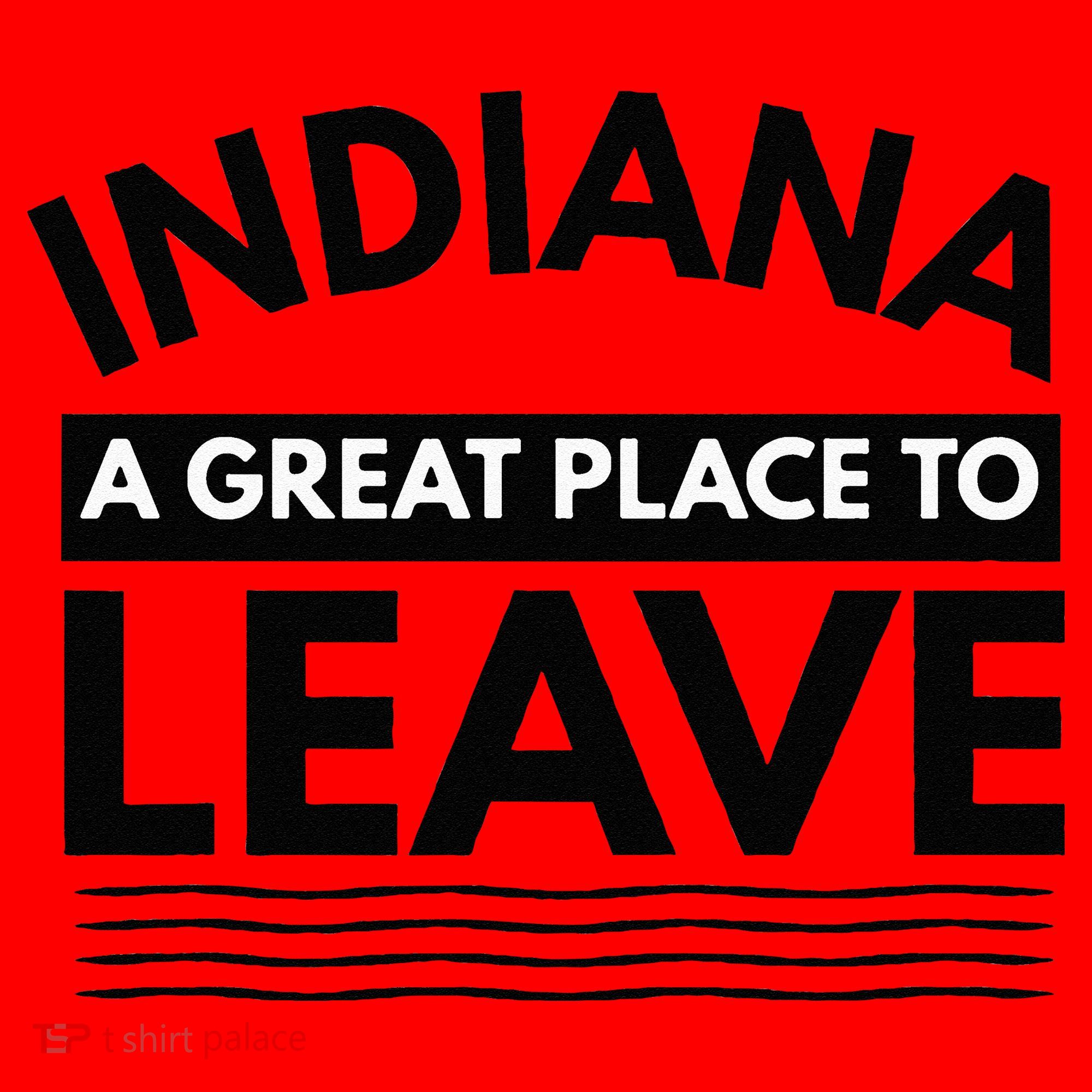 Funny Indiana A Great Place To Leave Sarcastic Indiana Retro Santa Hat