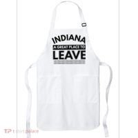 Funny Indiana A Great Place To Leave Sarcastic Indiana Retro Apron thumb 0