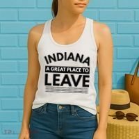 Funny Indiana A Great Place To Leave Sarcastic Indiana Retro Women's Tank Top thumb 2