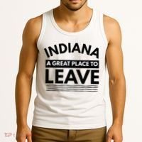 Funny Indiana A Great Place To Leave Sarcastic Indiana Retro Tank Top thumb 3