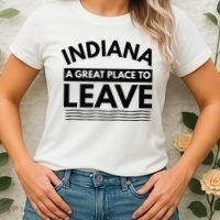 Funny Indiana A Great Place To Leave Sarcastic Indiana Retro Women's T-Shirt thumb 2