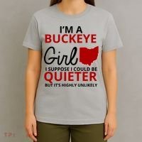 Funny I'm A Buckeye Girl Football Fan T-Shirt thumb 4