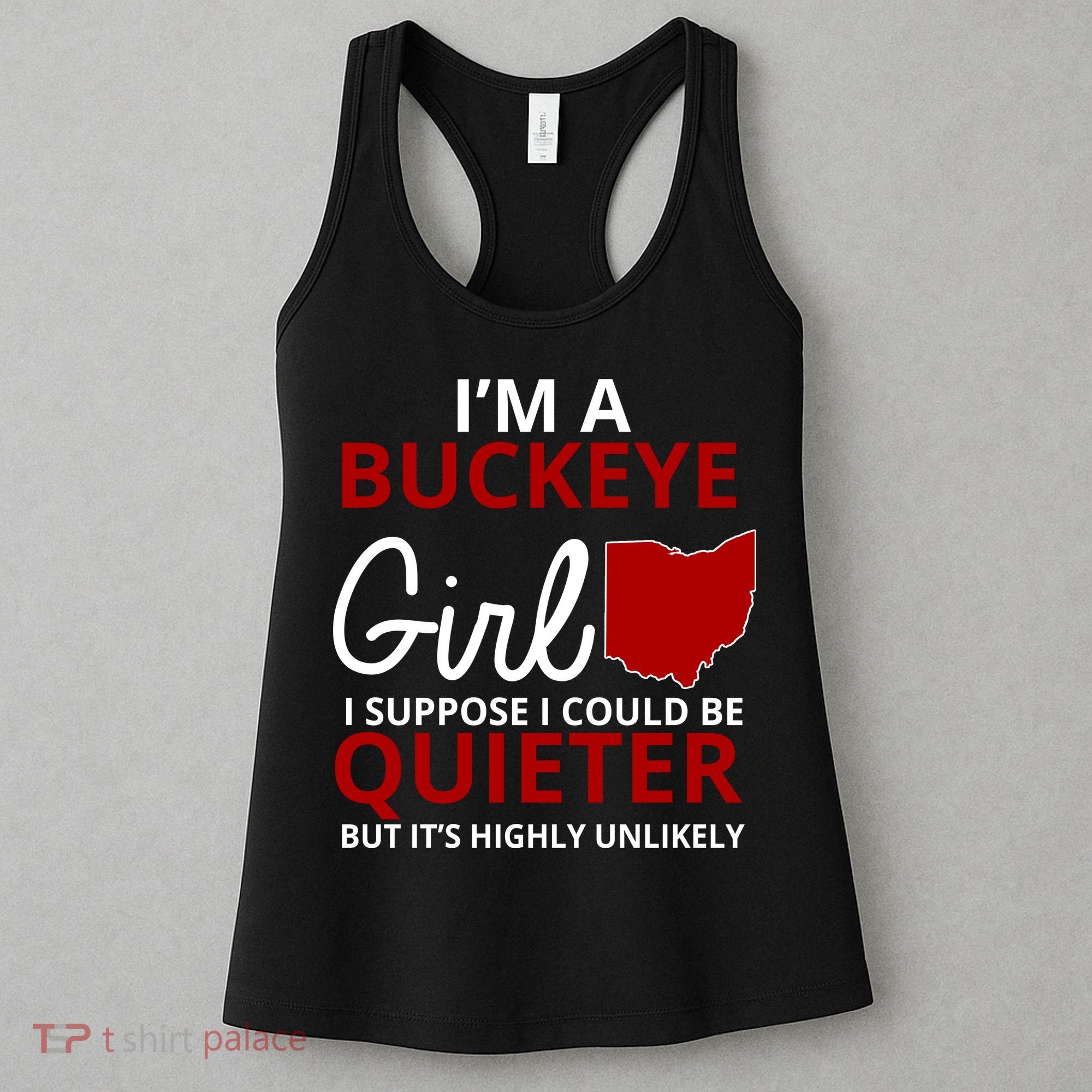 Funny I'm A Buckeye Girl Football Fan Women's Tank Top