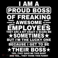 Funny I Am A Proud Boss Of Freaking Awesome Employees Boss Coffee Mug thumb 5