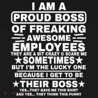 Funny I Am A Proud Boss Of Freaking Awesome Employees Boss Women's Tank Top thumb 5