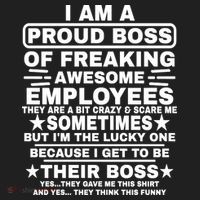Funny I Am A Proud Boss Of Freaking Awesome Employees Boss Golf Towel thumb 3