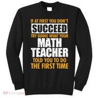 Funny If At First You Don't Succeed Math Teacher Sweatshirt thumb 0