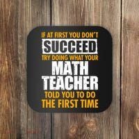 Funny If At First You Don't Succeed Math Teacher Coaster thumb 0