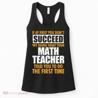 Funny If At First You Don't Succeed Math Teacher Women's Tank Top thumb 0