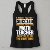 Funny If At First You Don't Succeed Math Teacher Women's Tank Top thumb 3