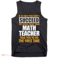 Funny If At First You Don't Succeed Math Teacher Tank Top thumb 0