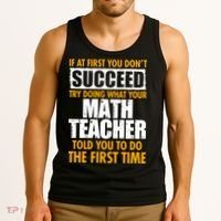 Funny If At First You Don't Succeed Math Teacher Tank Top thumb 3