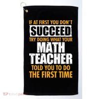 Funny If At First You Don't Succeed Math Teacher Golf Towel thumb 0