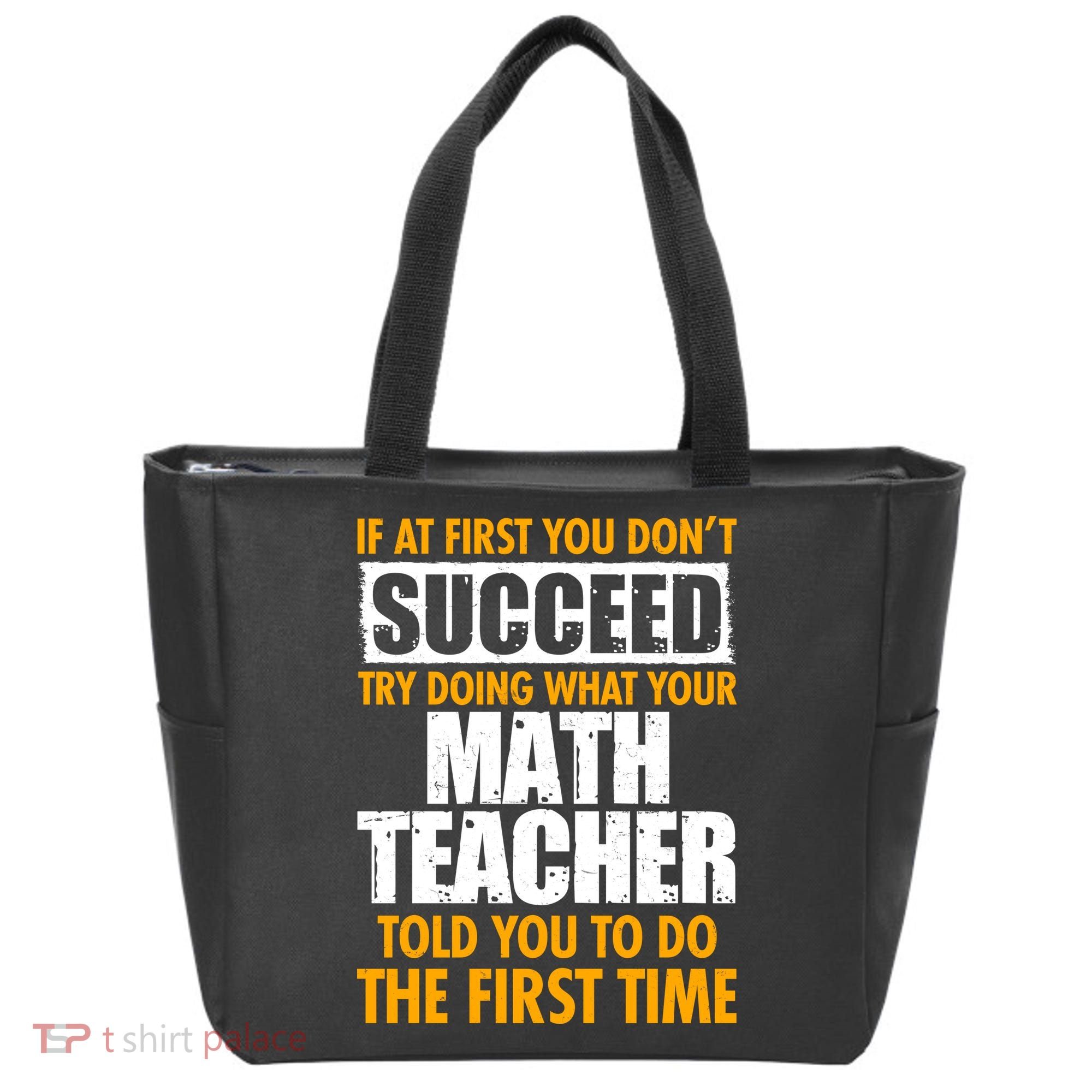 Funny If At First You Don't Succeed Math Teacher Tote Bag