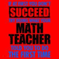 Funny If At First You Don't Succeed Math Teacher Santa Hat thumb 1