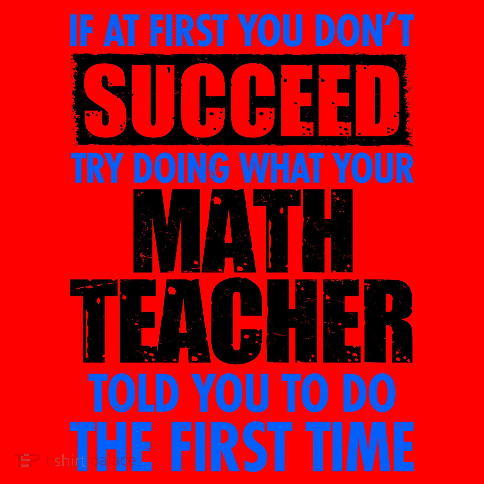 Funny If At First You Don't Succeed Math Teacher Santa Hat