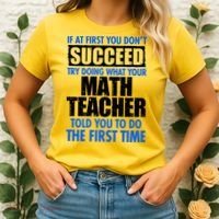Funny If At First You Don't Succeed Math Teacher Women's T-Shirt thumb 2