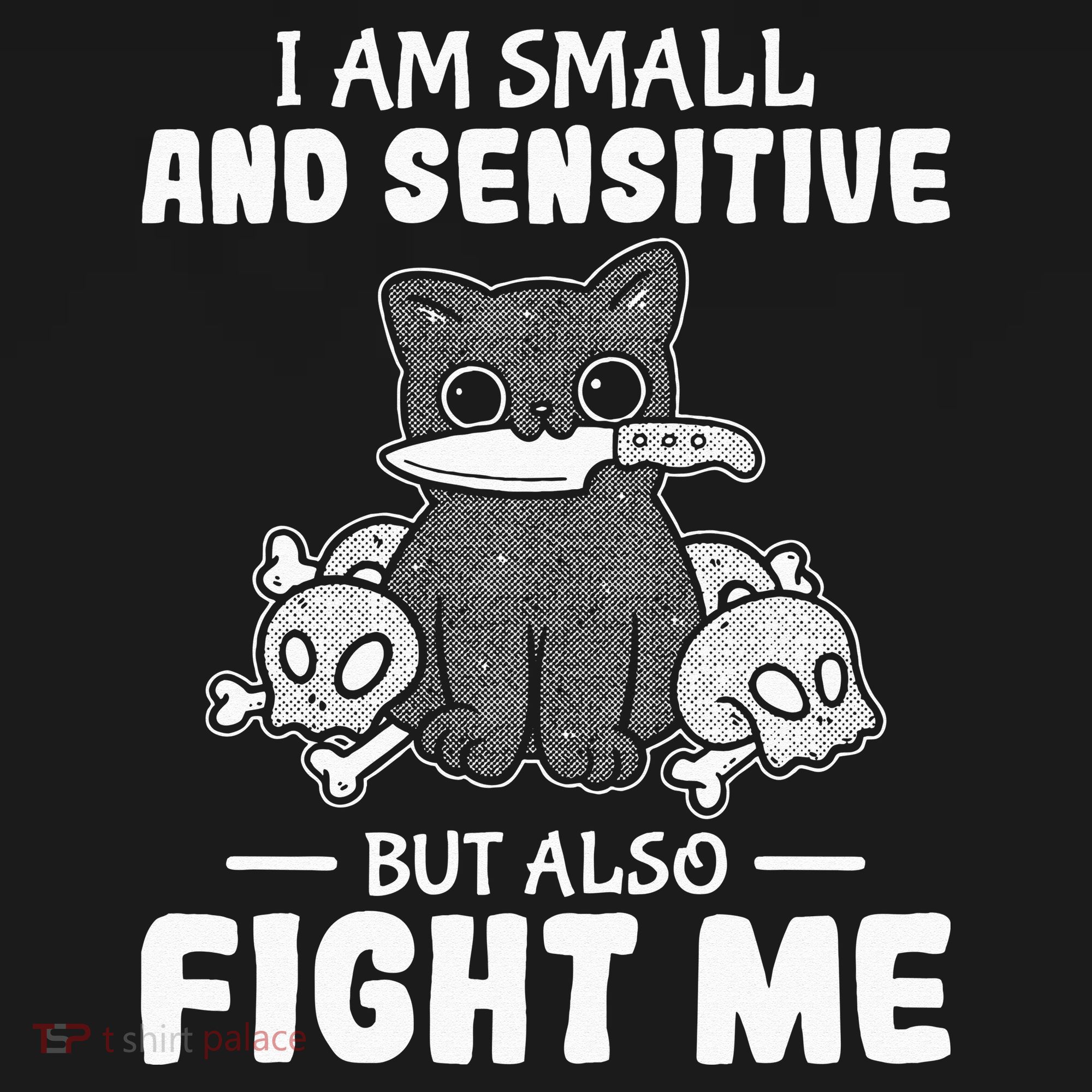 Funny I am small and sensitive but also fight me cat Women's Hoodie