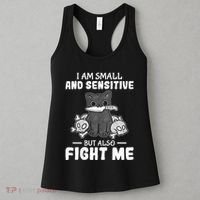 Funny I am small and sensitive but also fight me cat Women's Tank Top thumb 3
