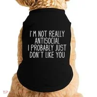 Funny Introvert Antisocial Doggie Tank thumb 0