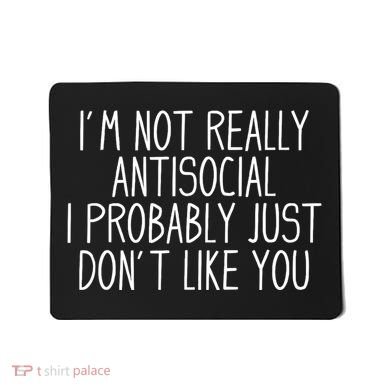 Funny Introvert Antisocial Mousepad