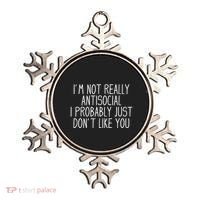 Funny Introvert Antisocial Ornament thumb 0