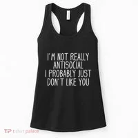 Funny Introvert Antisocial Women's Tank Top thumb 0