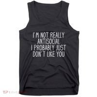Funny Introvert Antisocial Tank Top thumb 0