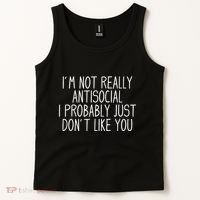 Funny Introvert Antisocial Tank Top thumb 2