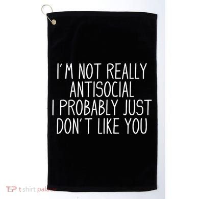 Funny Introvert Antisocial Golf Towel