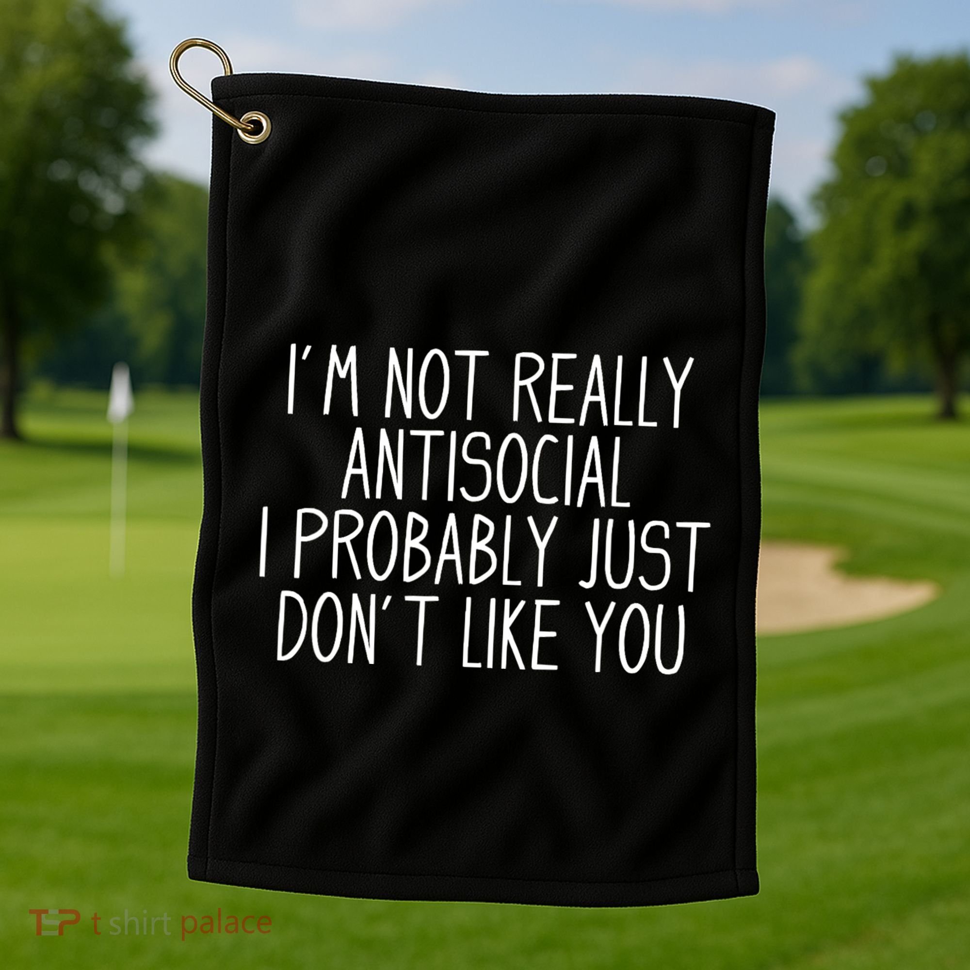 Funny Introvert Antisocial Golf Towel