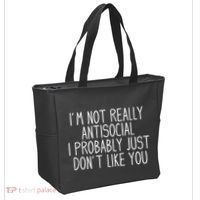 Funny Introvert Antisocial Tote Bag thumb 2