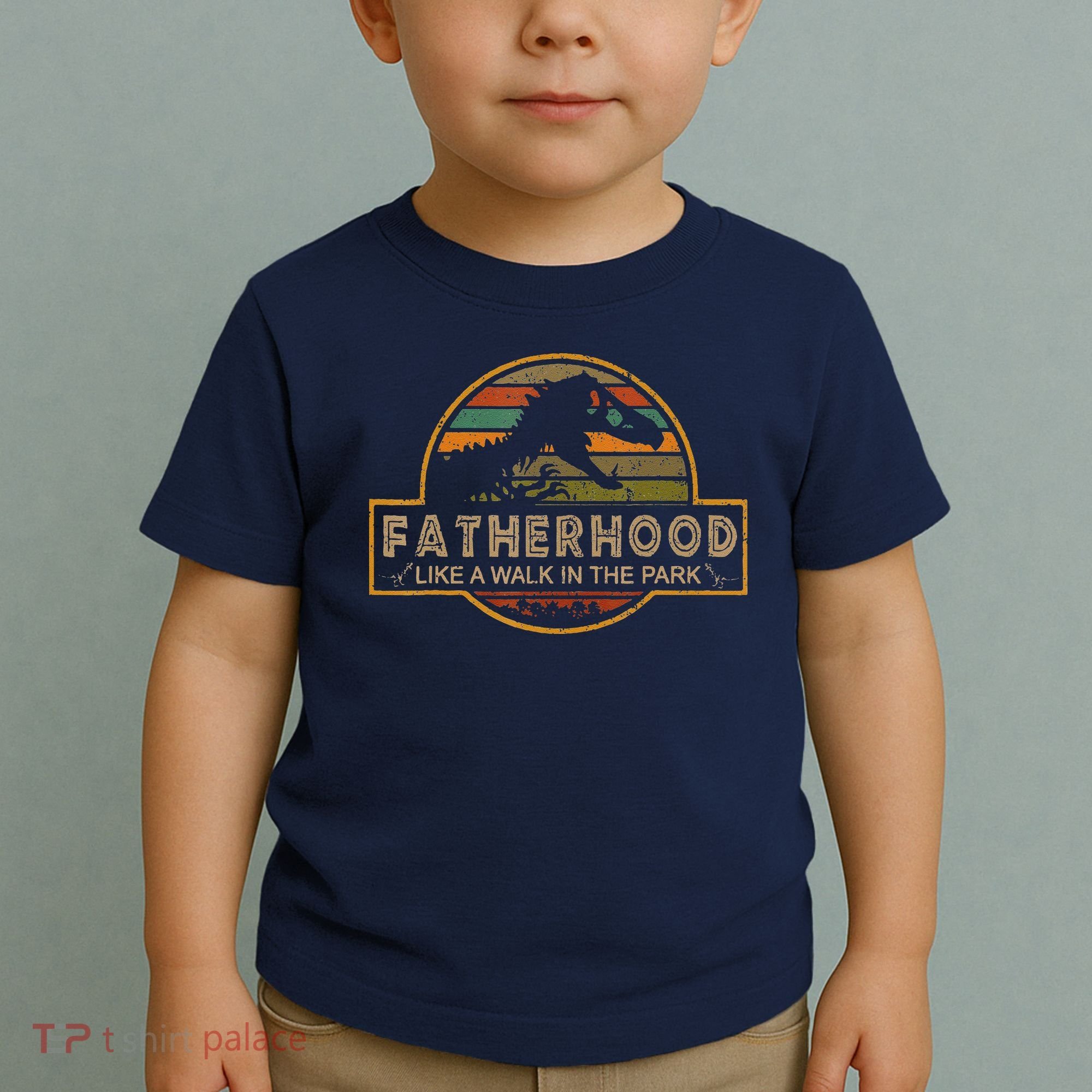 Fatherhood Is A Walk In The Park — Dino FatherS Day Toddler T-Shirt