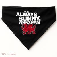 Funny ItS Always Sunny In Wrexham Wales Dragon USA-Made Doggie Bandana thumb 0