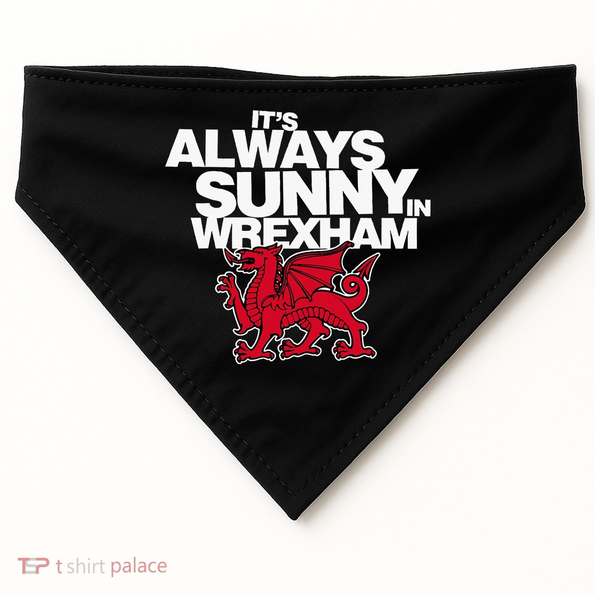 Funny ItS Always Sunny In Wrexham Wales Dragon USA-Made Doggie Bandana
