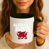 Funny ItS Always Sunny In Wrexham Wales Dragon Coffee Mug thumb 3