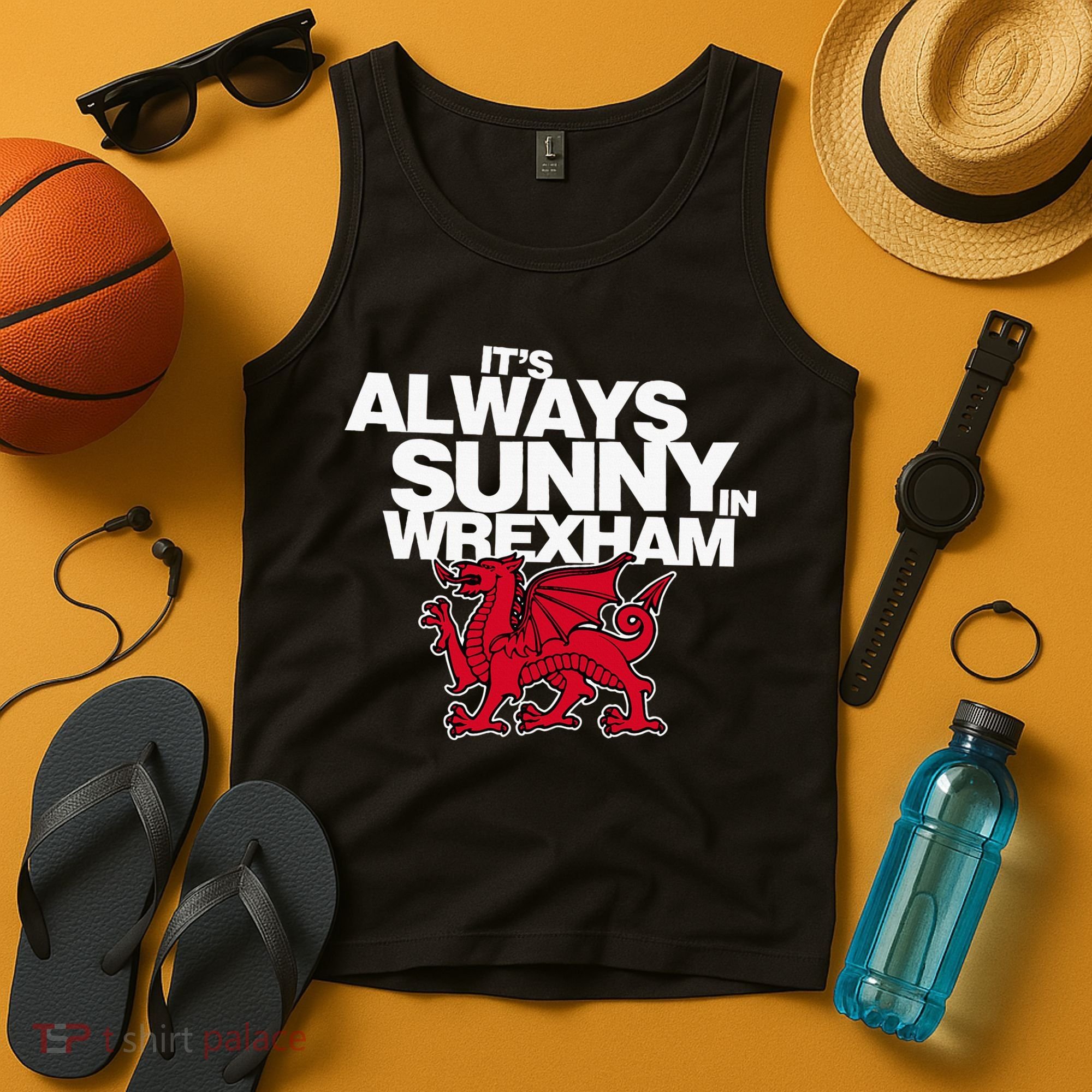 Funny ItS Always Sunny In Wrexham Wales Dragon Tank Top