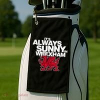 Funny ItS Always Sunny In Wrexham Wales Dragon Golf Towel thumb 2