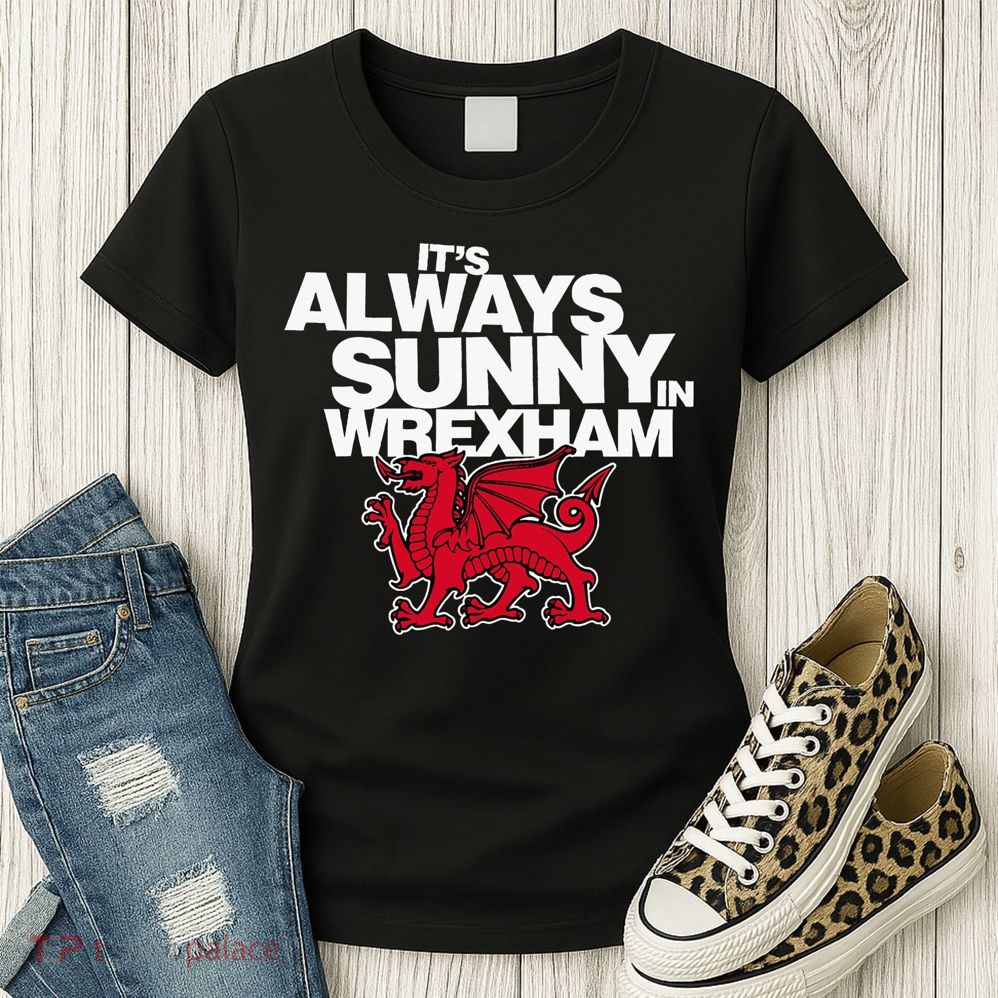 Funny ItS Always Sunny In Wrexham Wales Dragon Women's T-Shirt