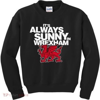 Funny ItS Always Sunny In Wrexham Wales Dragon Kids Sweatshirt